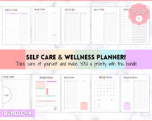 Load image into Gallery viewer, Ultimate ADHD Planner Bundle | Printable ADHD Neurodivergent Daily Life Planner, Fitness, Goal, Finances & Budget, Self Care Planner | Pastel Rainbow