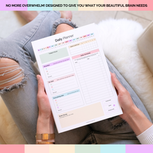 Load image into Gallery viewer, ADHD Daily Planner for Neurodivergent Adults - Productivity Daily Planner & Task Management to Stay Organized and Focused | A5 Pastel Rainbow
