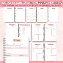 Load image into Gallery viewer, Maid of Honor Planner – Wedding Planning Organizer for Bridesmaids | Bachelorette & Bridal Shower | Matron of Honor, 120gsm Premium Paper, Soft Touch Cover | Wedding Checklists & More | A5 Pink