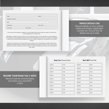 Load image into Gallery viewer, Vehicle Service Schedule and Maintenance Log Book | Minimalistic Design, Premium Quality | Soft Touch Cover, 120gsm Paper | Track Services, Mileage, and Maintenance with Ease | A5