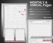 Load image into Gallery viewer, ESSENTIALS template pack for the reMarkable 2 | 2026 Daily Planner, Digital To Do List, Meeting Minutes, Meeting Notes, Journal & Notebook