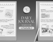 Load image into Gallery viewer, Daily Journal for the reMarkable | Digital Hyperlinked Lined Notebook