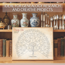 Load image into Gallery viewer, Fill-In Family Tree Charts | A3, 10 Pack (6 & 8 Generations)