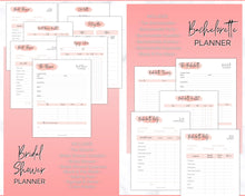 Load image into Gallery viewer, 50pg Maid of Honor Planner Bundle - Matron of Honor Wedding Planner | To Do List for Bridal Showers & Bachelorette | Pink Watercolor