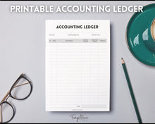 Load image into Gallery viewer, Printable Accounting Ledger for Small Businesses | Small Business Bookkeeping Template