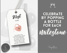 Load image into Gallery viewer, Marriage Milestone Wine Basket Tags | Printable Wine Bottle Gift Tag Labels for Newlyweds and Bridal Showers