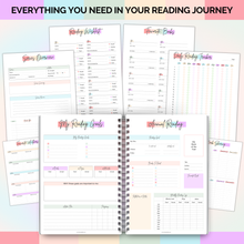 Load image into Gallery viewer, Reading Journal for Book Lovers | Log Book to Summarize, Review and Rate the Books you've Read | A5 Pastel Rainbow