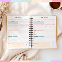 Load image into Gallery viewer, ADHD Daily Planner for Neurodivergent Adults - Productivity Daily Planner & Task Management to Stay Organized and Focused | A5 Pastel Rainbow
