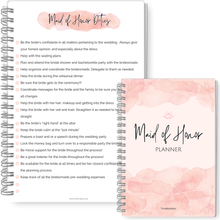 Load image into Gallery viewer, Maid of Honor Planner – Wedding Planning Organizer for Bridesmaids | Bachelorette & Bridal Shower | Matron of Honor, 120gsm Premium Paper, Soft Touch Cover | Wedding Checklists & More | A5 Pink