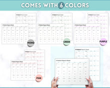 Load image into Gallery viewer, 6 Patient Nurse Report Sheet to Organize your Shifts | Nurse Brain Sheet, ICU Nurse Report Patient Assessment Template | Blue