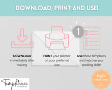 Load image into Gallery viewer, Spelling Practice Worksheet Templates for Spelling Word Tests | Colorful Sky
