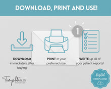 Load image into Gallery viewer, 6 Patient Nurse Report Sheet to Organize your Shifts | Nurse Brain Sheet, ICU Nurse Report Patient Assessment Template | Blue