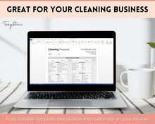 Load image into Gallery viewer, Cleaning Proposal & Commerical Cleaning Estimate Template | Editable Commercial Cleaning Services Template