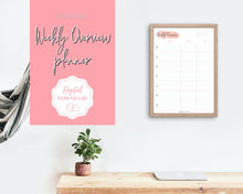 Load image into Gallery viewer, College Student Weekly Planner Schedule | Academic Class Organizer 2023 | Pink Watercolor