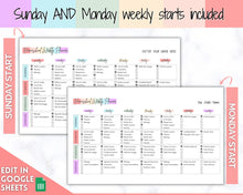 Load image into Gallery viewer, EDITABLE Lesson Plan Template | Google Sheets Weekly Lesson Planner Spreadsheet, Homeschool Teacher, Academic Schedule