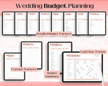 Load image into Gallery viewer, Digital Ultimate Wedding Planner for iPad | GoodNotes Wedding Checklist, Wedding Schedule, Bridal Binder, Wedding Budget & Itinerary | Pink Watercolor