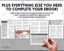 Load image into Gallery viewer, 30+ eBook Essentials Template Canva | Workbook, Worksheets & Lead Magnet for Coaches & Bloggers | Brit Mono