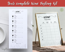 Load image into Gallery viewer, Wine Tasting Kit for Wine Nights, Bachelorette Party, Bridal Shower, Galentine's & Blind Tasting