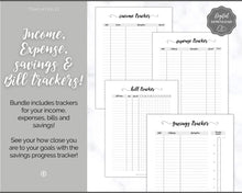 Load image into Gallery viewer, Finance Planner BUNDLE | Printable Budget Planner Templates & Spending, Expenses & Savings Trackers | Swash