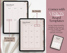 Load image into Gallery viewer, Digital GOAL Planner | GoodNotes Goals Tracker, SMART Goal Setting, Vision Board, UNDATED iPad Goal Journal | Lux