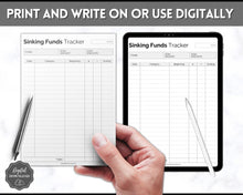 Load image into Gallery viewer, Sinking Funds Tracker BUNDLE | Printable Savings, Budget & Finance Trackers | Mono