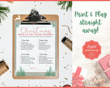 Load image into Gallery viewer, Christmas What's on Your Phone Game | Holiday Xmas Party Game Printables for the Family | Green