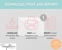 Load image into Gallery viewer, Homeschool Report Card | Printable Student Academic Progress Report Template | Colorful Sky