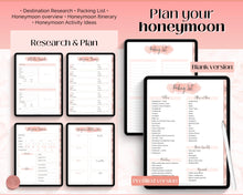 Load image into Gallery viewer, Digital Ultimate Wedding Planner for iPad | GoodNotes Wedding Checklist, Wedding Schedule, Bridal Binder, Wedding Budget & Itinerary | Pink Watercolor
