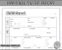 Load image into Gallery viewer, SBAR Nurse Brain Report Sheet | ICU Nurse Report, RN Nursing, New Grad, Patient Assessment, Printable Template | Sky Mono