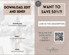 Load image into Gallery viewer, Bridesmaid Proposal Card EDITABLE Template | Add your PHOTO to your Bridesmaid Invite, Bridal Maid of Honor Template | Style 1