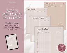 Load image into Gallery viewer, Self Care Planner & Wellness Journal BUNDLE | Printable Selfcare Tracker Checklist, Wellbeing, Mindfulness & Health Planners | Lux