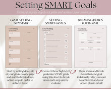 Load image into Gallery viewer, Goal Journal Printable BUNDLE | 2023 Goals Planner, SMART Goal Setting Kit, Monthly Habits, Productivity, Vision Board | Lux