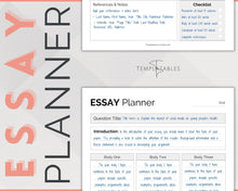 Load image into Gallery viewer, Essay Planner Printable BUNDLE for Students | Essay Writing Template for College Assignment, School, Homework & Projects | Minimalist