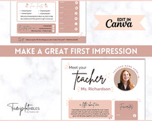 Load image into Gallery viewer, Meet the Teacher Template | Editable Introduction letter for Teachers | Brown
