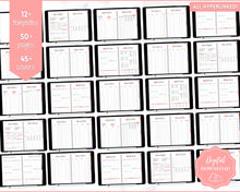 Load image into Gallery viewer, Digital GOAL Planner | GoodNotes Goals Tracker, SMART Goal Setting, Vision Board, UNDATED iPad Goal Journal | Pastel Rainbow