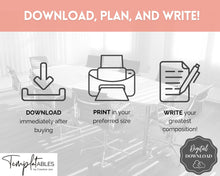 Load image into Gallery viewer, Essay Planner Printable BUNDLE for Students | Essay Writing Template for College Assignment, School, Homework & Projects | Minimalist