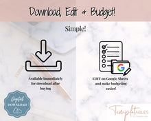 Load image into Gallery viewer, Budget Planner for Couples | Google Sheets Automated Monthly Expenses Spreadsheet | Brown