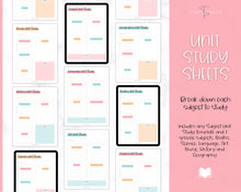 Load image into Gallery viewer, TEACHER Planner  Printable - 50+ pg BUNDLE | Academic Lesson Planner Template | Colorful Sky