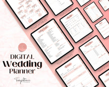 Load image into Gallery viewer, Digital Ultimate Wedding Planner for iPad | GoodNotes Wedding Checklist, Wedding Schedule, Bridal Binder, Wedding Budget & Itinerary | Pink Watercolor