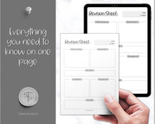 Load image into Gallery viewer, Nursing Revision Sheets for Medical School | Medicine & Nursing Students, Exam Revision Notes & Guide Templates | Sky Mono