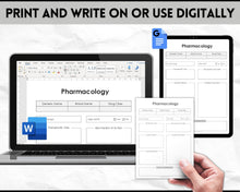 Load image into Gallery viewer, Nurse Student Notes Study Guide Bundle | Concept Map, Disease Template, Pharmacology, Pathophysiology, Med Surg, Drug Card | Pink & Mono