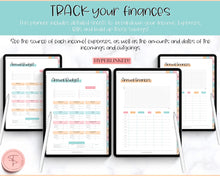 Load image into Gallery viewer, Biweekly Paycheck Budget Planner | DIGITAL GoodNotes Budget by Paycheck Planner | Zero Based Finance | Colorful Sky
