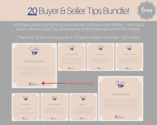 Load image into Gallery viewer, 130 REALTOR Instagram Templates. Editable Real Estate Canva Template Pack. Instagram Square Posts & Stories. Social Media Marketing Graphics