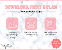 Load image into Gallery viewer, Fitness Planner Ultimate Bundle | Weight Loss, Workout, Fitness, Wellnes & Health, Meal Planner, Self Care, Habit Tracker | Hearts