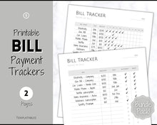 Load image into Gallery viewer, Bill Payment Tracker Printable | Monthly Bill Organizer, Checklist & Calendar | Mono