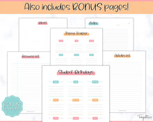 Load image into Gallery viewer, TEACHER Planner  Printable - 50+ pg BUNDLE | Academic Lesson Planner Template | Colorful Sky