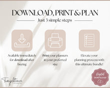 Load image into Gallery viewer, Ultimate PLANNER BUNDLE | Printable Goal Planner, Finances & Budget Planner, Fitness Planner, Self Care Journal, Life Planner | Lux