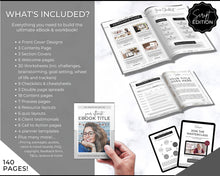 Load image into Gallery viewer, 140+ eBook Template Canva, Workbook, Worksheets & Lead Magnet for Coaches, Bloggers. Opt In, Charts, Checklists, Planners, Webinar, Challenges | Brit Mono