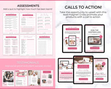 Load image into Gallery viewer, 140+ eBook Template Canva, Workbook, Worksheets &amp; Lead Magnet for Coaches, Bloggers. Opt In, Charts, Checklists, Planners, Webinar, Challenges | Brit Pink
