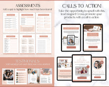 Load image into Gallery viewer, 140+ eBook Template Canva, Workbook, Worksheets &amp; Lead Magnet for Coaches, Bloggers. Opt In, Charts, Checklists, Planners, Webinar, Challenges | Natural Brown
